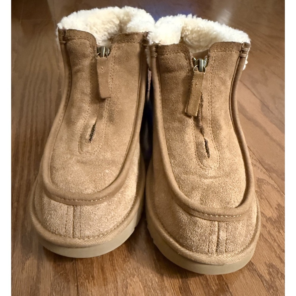 Women's UGG Funkarra Zip Cuffed Cold-Weather Booties Chestnut Size 9 EUC - Picture 6 of 9